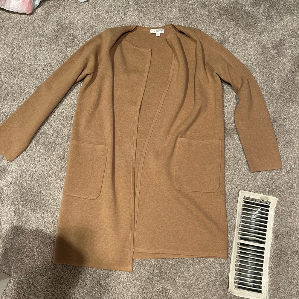 Never worn jcrew Juliette collarless sweater-blazer